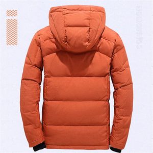 Men's Down Parkas Winter Jacket Men White Duck Coat Windproof Warm Travel Camping Overcoat in Thicken Solid Color Hooded Male Clothing 231009