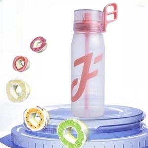 Vattenflaskor flaska med smakskidor Hantera 650 ml luft upp bpa gratis och kalla dricksvaror klara söta kalebasser för gym vandring fitness