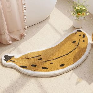 Carpets Cartoon Banana Bathroom Rug Plush Carpet Bath Mat Anti-Slip Area Rugs for Bedroom Arc Floor Mats Room Decorative 231010