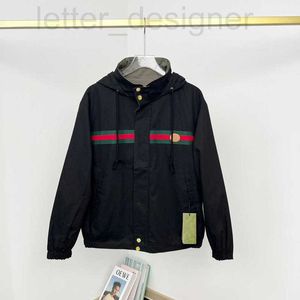 Men's Jackets designer new style jacket fashion double sided wear design zipper casual coat highquality stripe stitching luxury top black jackets V9F7