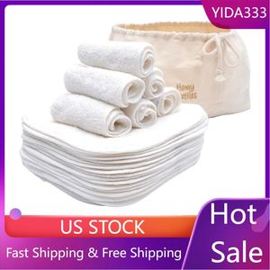 Towels Robes Made from Bamboo Reusable Wash Cloth Baby Wipes - Soft Face Cloth with a Decorative Stylish Cotton Bag - born Essentials 231010