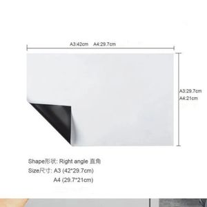 Whiteboards A3/A4 Size Magnetic Whiteboard Pens Vinyl Fidge White Board Kylskåp Magnet Note Flexibla påminnsmeddelanden 231009