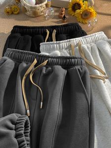 Herren-Jeans, Plüsch-Sporthose, lockere Winter-Leggings, lässig, lang, dick, Herbst und Sanitär