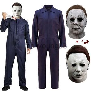 Theme Costume Michael Myers Costume for Adult Halloween Cosplay Horror Killer Coveralls Props with Mask x1010