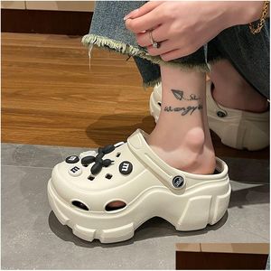 Startseite Schuhe Startseite Schuhe Sommer Frauen Hausschuhe Plattform Clogs Garten Outdoor Strand Sandalen Keile Indoor Rutschen 230810 Home Garden Home W Dhzci