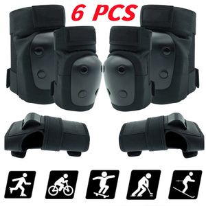 Elbow Knee Pads 6 Pcs Knee Pads Bracers Elbow Brace Men Women Thickening Sports Safety Protector For Cycling Skate Boarding Football Volleyball 231010