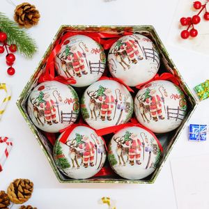 Juldekorationer 8cm julgranbollar Set skumbollsfärdekoration Hemhusparti Bauble hängsmycken Ornament Year Navidad Decor Gift 231010