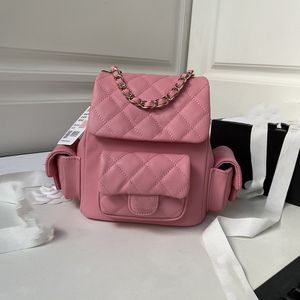 2023 New Designer Backpack de melhor qualidade feminina bolsa de ombro genuíno rosa preto hardware de ouro preto Três bolsos pequenos airpods pro caixa com caixa