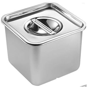 Mugs Stainless Steel Salt Pepper Canister Metal Storage Container Drop Delivery Home Garden Kitchen Dining Bar Drinkware Otdht