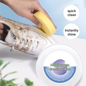 Annan hushållsorganisation 260G Vit sko rengöringskräm Multifunktionellt underhåll av Sportskor Rengöring Kit Shoe Cleaner Sneaker Clean 231009