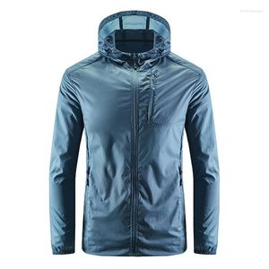 Erkek Polos Skin Trench Coat Hızlı Kurutma Nefes Alabilir Üst Ultra Nezek Açık Yaz Yakışıklı Sweatshirt