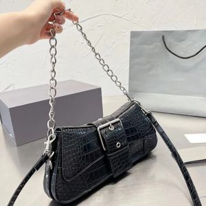 Tasarımcı Omuz Çantası Timsah Crossbody Bag Motosiklet Çantası Kadın Zincir Çantası Orijinal Tote Çanta Erkekler Cüzdan Çantası