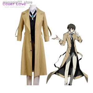 Tematdräkt Cartoon Anime Bungo Stray Dogs Dazai Osamu Cosplay Come Carnival Halloween Party Christmas Customizable Outfit Q240307