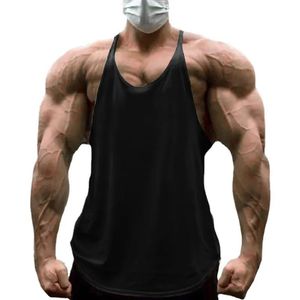 Men's Tank Tops Workout Tanktop Muscle Guys Gym Clothing Bodybuilding Stringer Top Men Cotton Vest Y Back Sleeveless Shirt Sports Singlets 231009