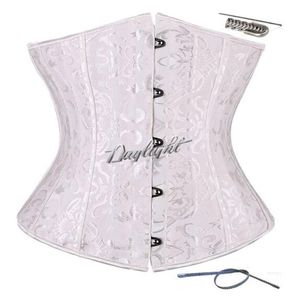 24 espiral de aço desossado espartilho cintura trainer cintura treinamento espartilhos underbust bustier cintura cincher shapewear preto branco XS-6XL188U