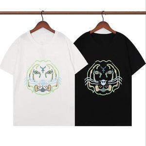 2022夏のデザイナーTシャツメンズタイガープリントティーシャツファッション半袖Tシャツヒップホップストリートウェア2色273G