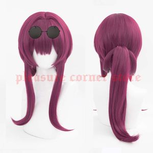 Honkai Star Rail Game Kafka Cosplay Wig Rose Purple Heat Resistant Synthetic Cosplay Wigs Simulated Scalp Kafka Wigs Cosplaycosplay