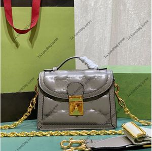 3A Tasarımcı Çanta Zinciri Hangbag 724499 Düz renkli deri omuz çantası moda mini tote çanta klasik vintage crossbody mizaç çantası kart çantası 18x13x6