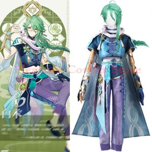 Auf Lager Xs-3xl Spiel Genshin Impact Baizhu Cosplay Kostüm Komplettes Set Bai Zhu Perücke Rolle Spielen Cosplay Genshin Impact Baizhu Cosplaycosplay