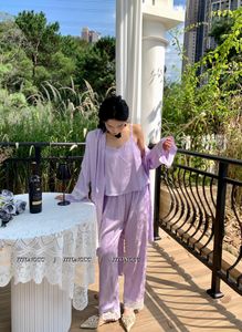 2023NEW Women's Pyjamas tre stycken set sexig pyjamas kvinna desigher pijamas pijamas mujer julklapp