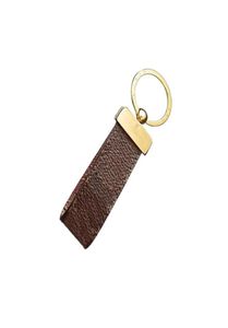 Luxury keychain designer unisex key chain real leather with stainless steel keychain keyring come with box and dust bag6068660