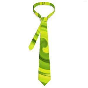 Bow Ties męski krawat zielony płynny sztuka szyja groovy streszczenie Swirl Cool Fashion kołnierz niestandardowe codzienne zużycie przyjęcie krawat
