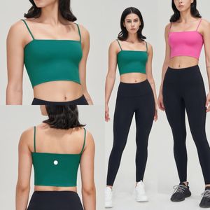 LU-916 Gym Aktiva kläder Kvinnor Underkläder Yoga Bh Tank Topps Lätt stöd Sports BH Fitness Underkläder andningsbar träning Brassiere Sexig väst med avtagbara koppar