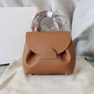 Lekkie luksusowe designerskie torby torebka Numero damska małe, prawdziwe skórzane polarne teksturowanie gładkich cielęcych torebki crossbody klasyczne klamry w kolorze małym portfelem