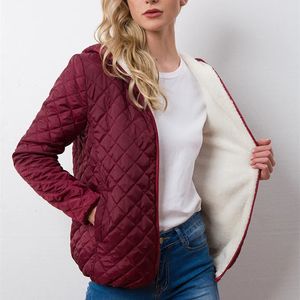 Kadın Ceketleri Kadın Kapüşonlu Ceket Sıradan Temel Sıcak Velvet Kuzu Parka Palto Sonbahar Kış Katı Işık Yumuşak Dış Giyim Moda Stili 231009