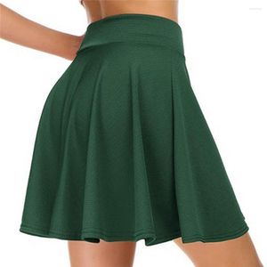 Skirts Women Summer Short Skirt All Match High Waist A Line Mini Pleated Yoga Running Cycling Sports Streetwear