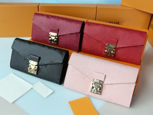 Sacos de luxo femininos carteiras longas clássico em relevo carta carteiras sacos de cartão fivela de metal múltiplas carteiras marca feminina sacos de embreagem bolsas de moedas zíper pokcet bolsas