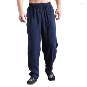 Męskie spodnie luźne latarnia wiosna jesienna menu bawełniany bielizny długie pantalon joggery spodnie 5xl 6xl Vetement Homme