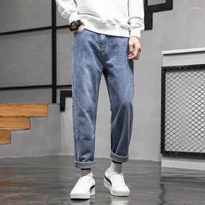 Jeans da uomo Trendy Tendenza autunnale Versione coreana Versatile tubo dritto Pantaloni larghi casual a gamba larga