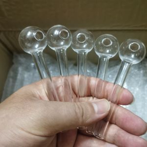 10 cm 12 cm Bruciatore a olio in vetro Tubo narghilè Cucchiaio Pyrex Tubi a mano per accessori per fumatori Strumento per tabacco