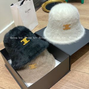 High quality fashion hat for women designer winter plush basin hat Cashmere fisherman hats 2023 new beanie bell hat