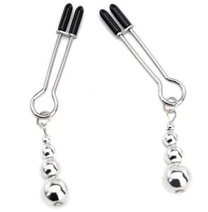 Metal Nipple Clamps clips ring bell torture slave BDSM breast Bondage restraint sexy Toy For Women Couple play Game9292574