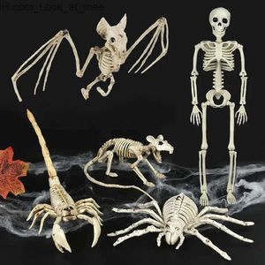 Altri articoli per feste per eventi Pipistrello di Halloween Ragno Scheletro Ossa spaventose Modello animale mobile Decorazione per feste di Halloween per la casa Puntelli di casa stregata Giocattolo per bambini Q231010