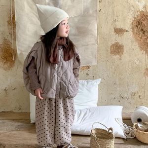 Kleidung Sets Kinder Korea Stil Mädchen Westen 2023 Herbst und Winter Lose Gesteppte Ärmellose Baumwolle Warme Weiche Bequeme Mantel