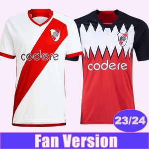 23 24 صفيحة نهر Pinola Mens Soccer Jerseys M.Borja Perez Home White Away 3rd Football Shirt de la Cruz armove short