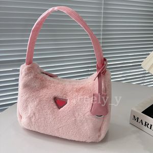 Womens Fluffy Designer Bag Winter Winter Handbag Brand Classic Casual Counter Counter Facts Soft Zipper Handbags Intrich Lage 2023