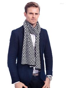 Scarves Men's Scarf Fashion Foulard Homme Europe Winter Knit Men Wrap Long Thick Warm Plaid Male A3A18943