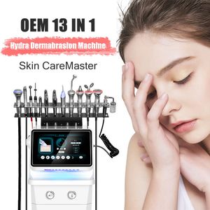 Promoção! 13 em 1 h2o2 hydra facial comentários rf lifting rosto massageador purificador de pele ultra-sônico hidro oxigênio máquina uso da pele dos homens das mulheres