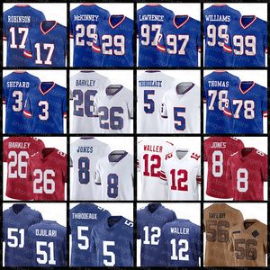 26 Saquon Barkley 5 Kayvon Thibodeaux Daniel Jones Football Jersey Darren Waller Xavier McKinney Dexter Lawrence Leonard Williams Wan'dale Robinson Evan Neal