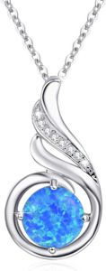 Hänge halsband kingwhyte sterling silver phoenix prinsessa halsband opal smycken för kvinnor uttalande halsband födelsedag presentl23/10/10