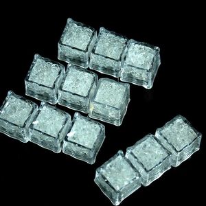 Mini LED Party Lights Square Color Changing LED ice cubes Glowing Ice Cubes Blinking Flashing Novelty Party Supply bulb AG3 Battery 31 LL