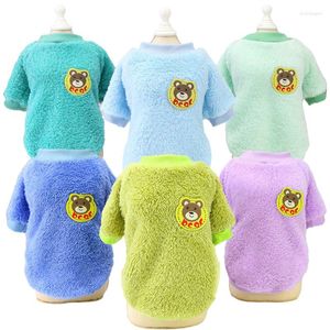 Abbigliamento per cani Vestiti di peluche corti per cani di piccola taglia Cucciolo di gatto Gilet invernale in pile caldo Abiti per animali Chihuahua Yorkies Shih Tzu Pug Abbigliamento