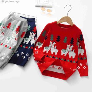 Women's Sweaters Autumn Winter Children's Sweater Baby Boy Girl Knitted Sweater Long Sleeves Warm Cartoon Baby Christmas ClothesL231010