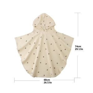 Towels Robes Soft Cotton Baby Bath Towel Kids Hooded Towel for born to 1 2 3 Years Old Infant Robe Skin-Friendly Children Bathrobe 74*68cm 231006