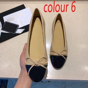 Dress shoes designer Ballet shoe Spring Autumn sheepskin bow fashion new Flat boat shoe Lady leather Lazy dance Loafers women SHoes size 34-41-42 With box