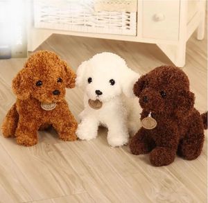 18/25 cm Simulation Dog Poodle Plush Toys Cute Animal Suffed Doll for Christmas Gift